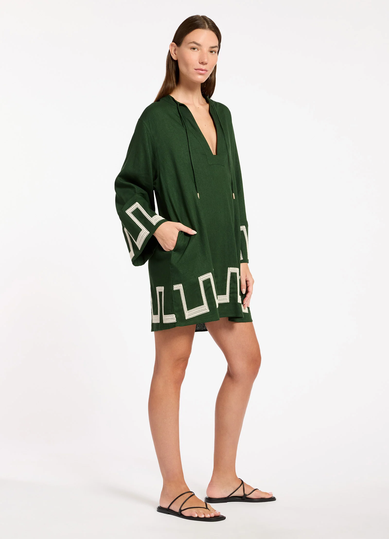 Tirari Nights Embroidered Mini Kaftan - Image 3