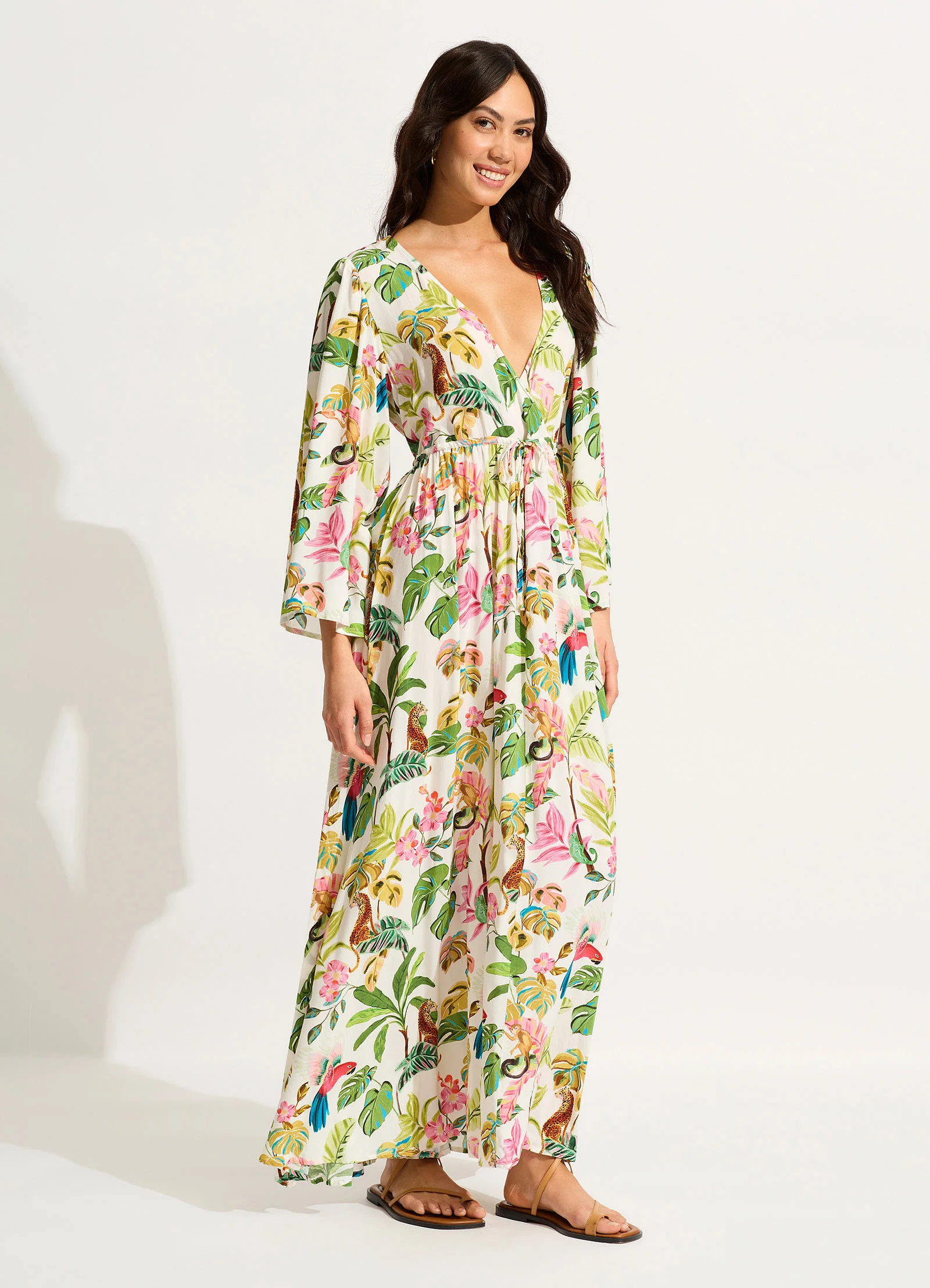 Tropica Maxi Dress - Ecru - Image 2