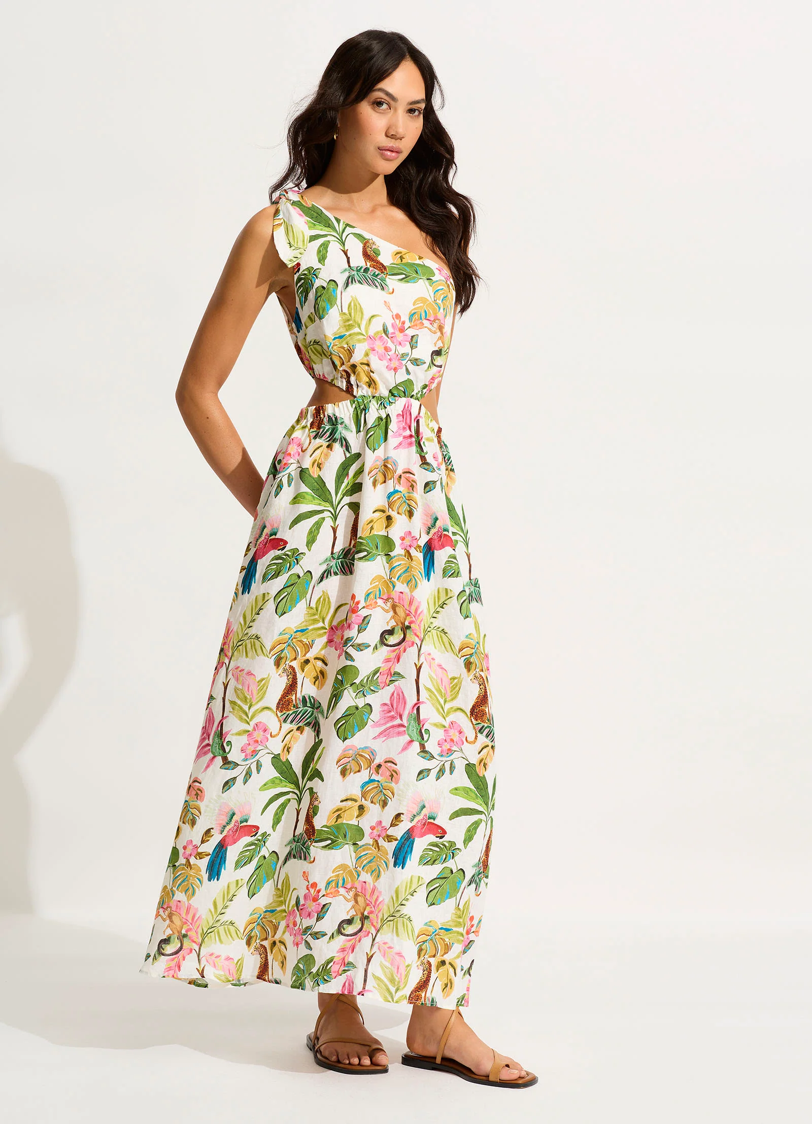 Tropica Midi Dress - Ecru - Image 2
