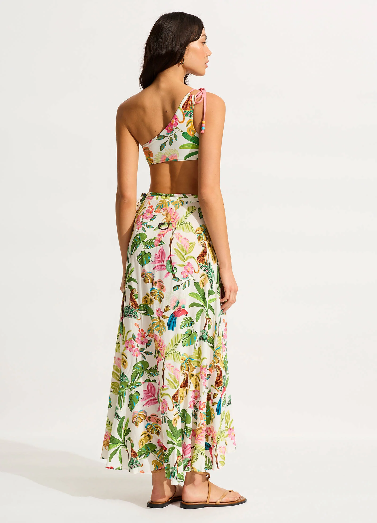Tropica Wrap Skirt - Ecru - Image 4