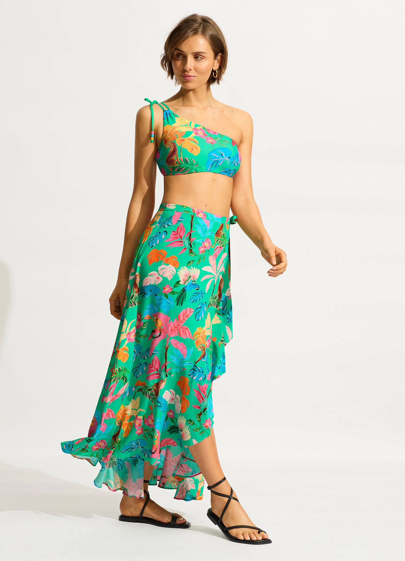 Tropica Wrap Skirt - Jade - Image 3