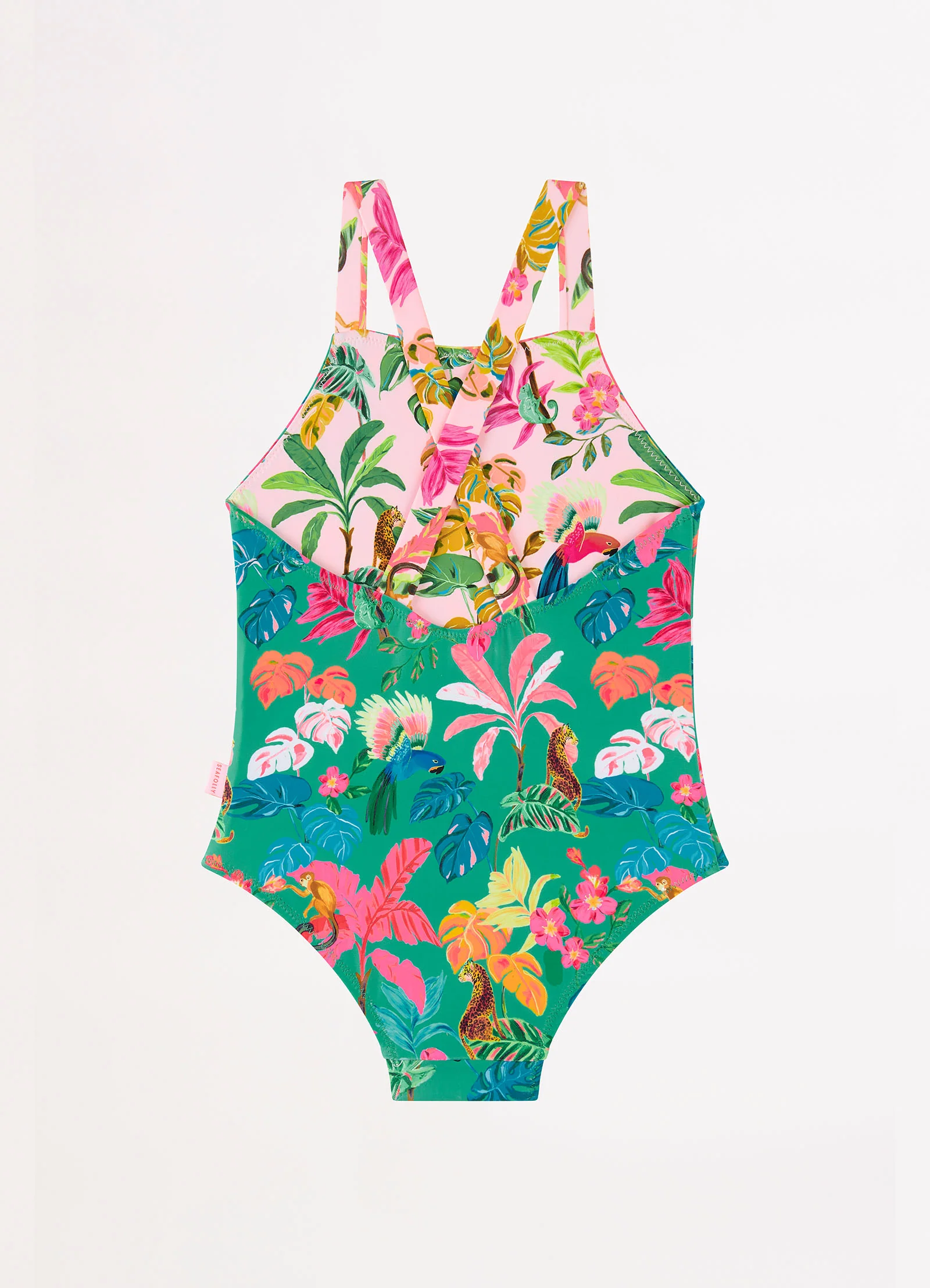 Tropical Dreams Girls Reversible One Piece - Tropical - Image 4