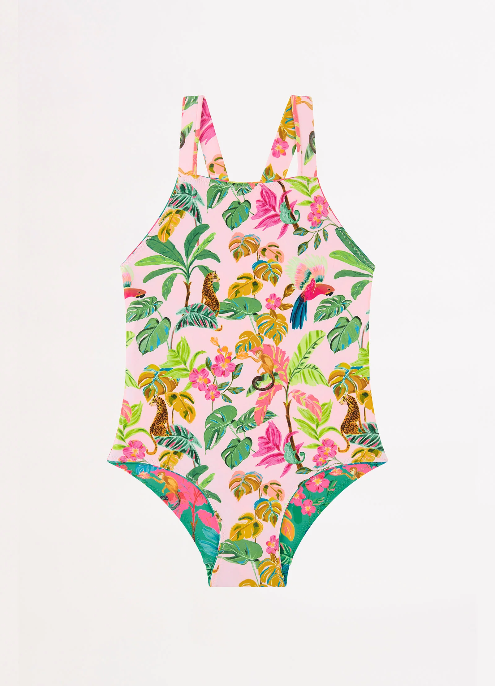 Tropical Dreams Girls Reversible One Piece - Tropical - Image 5