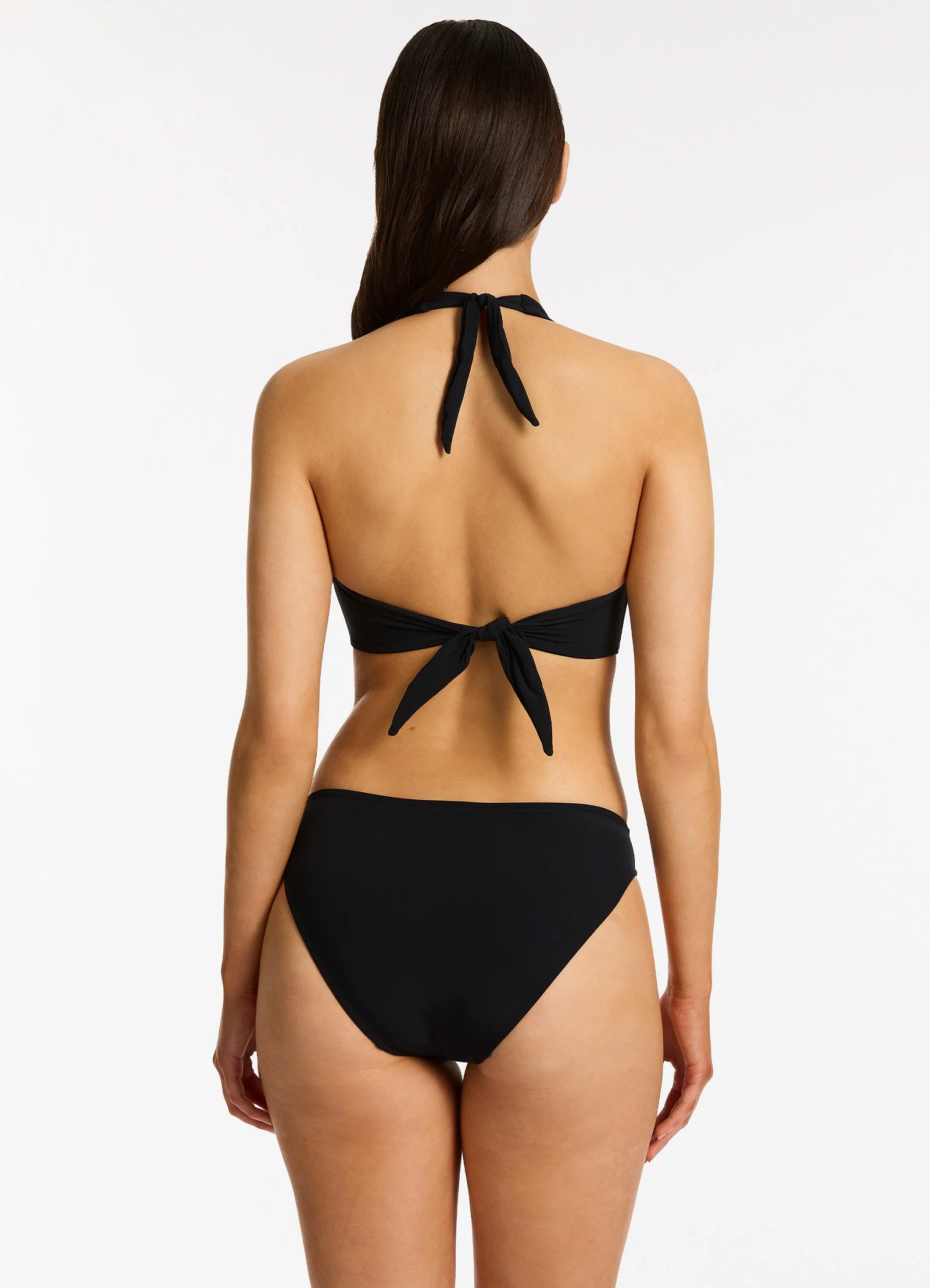 Jetset Twist Front Hipster Bikini Bottom - Black - Image 2
