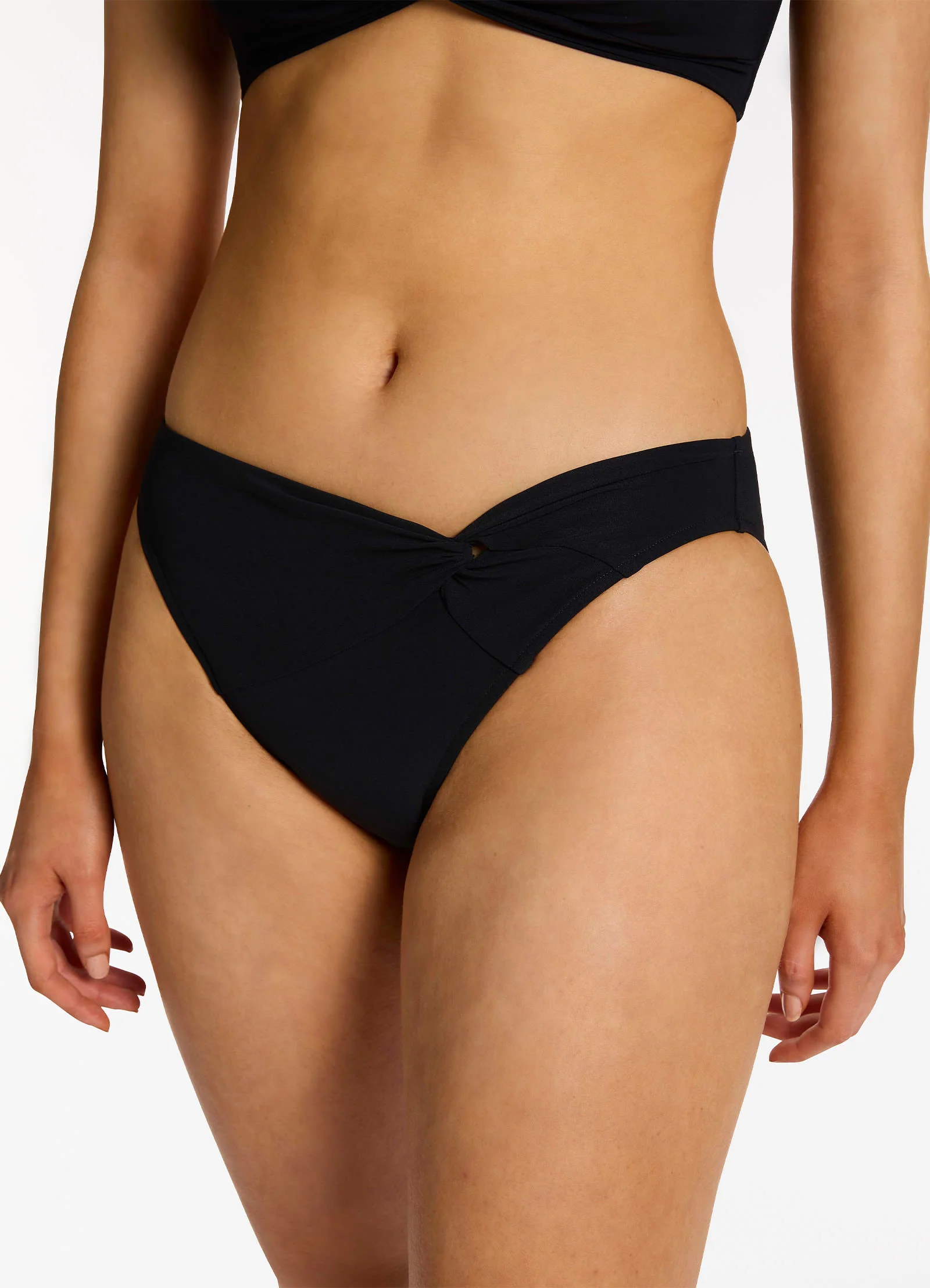 Jetset Twist Front Hipster Bikini Bottom - Black - Image 5