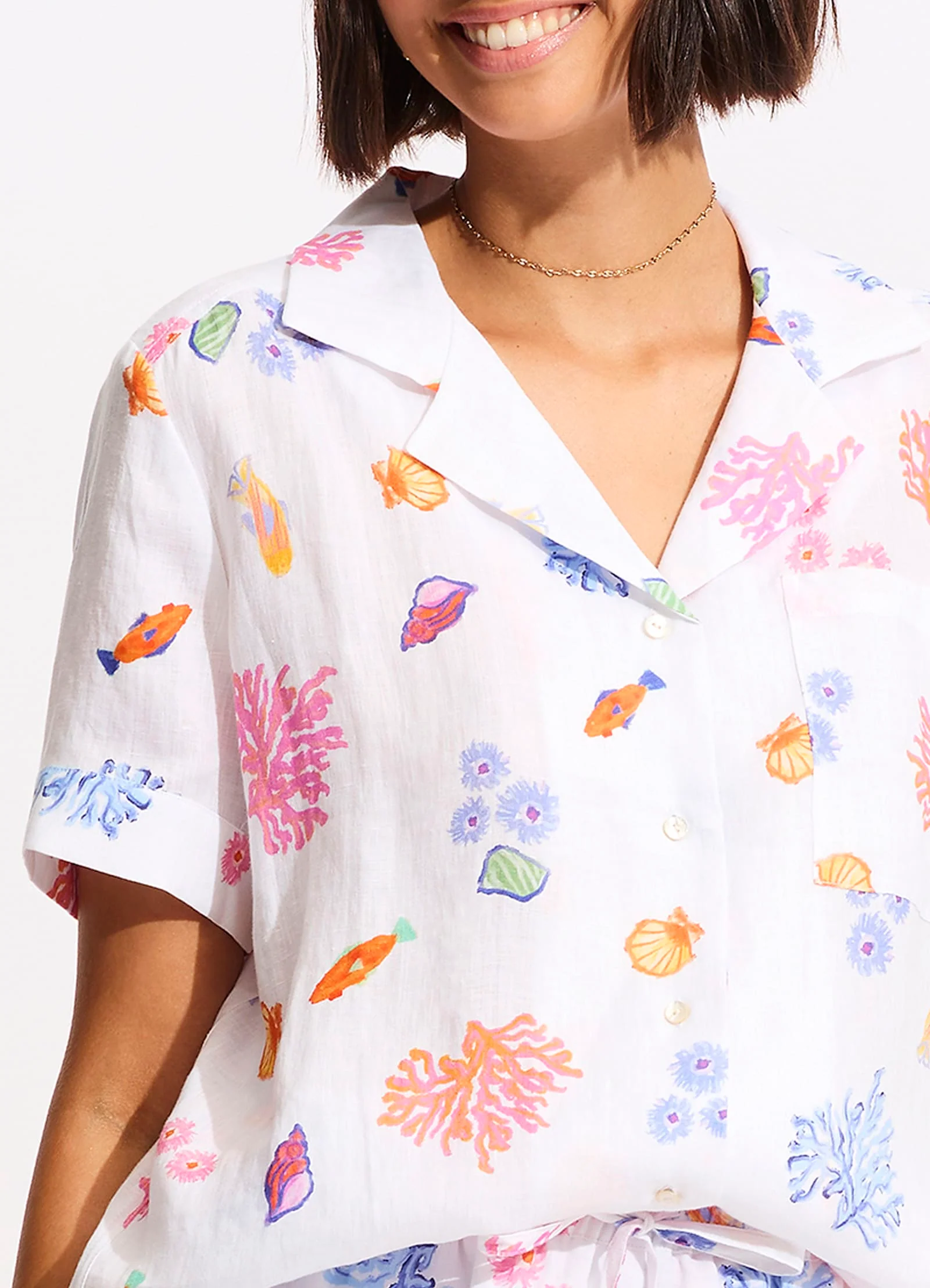 Under The Sea Beach Shirt - White - Image 5