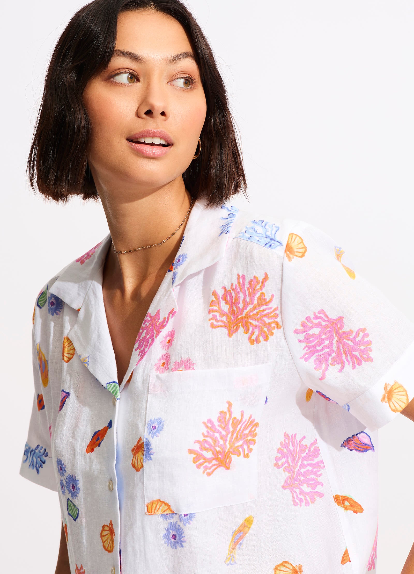 Under The Sea Beach Shirt - White - Image 6