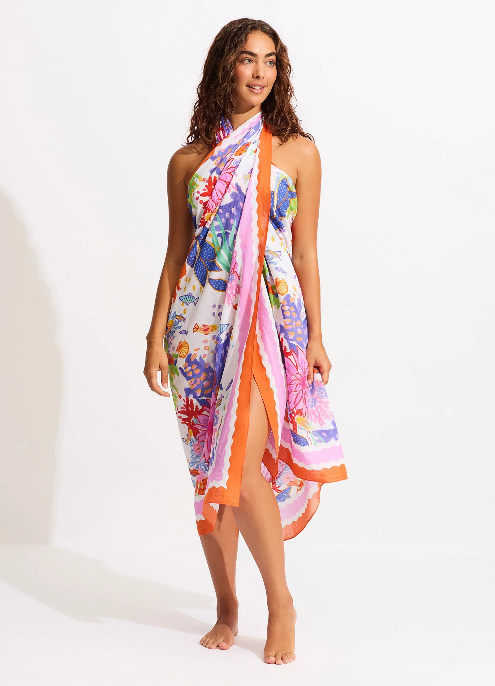 Under The Sea Sarong - White - Image 5