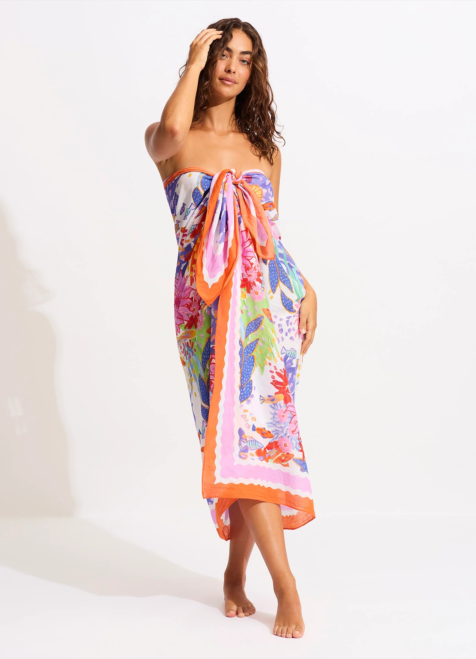 Under The Sea Sarong - White - Image 6