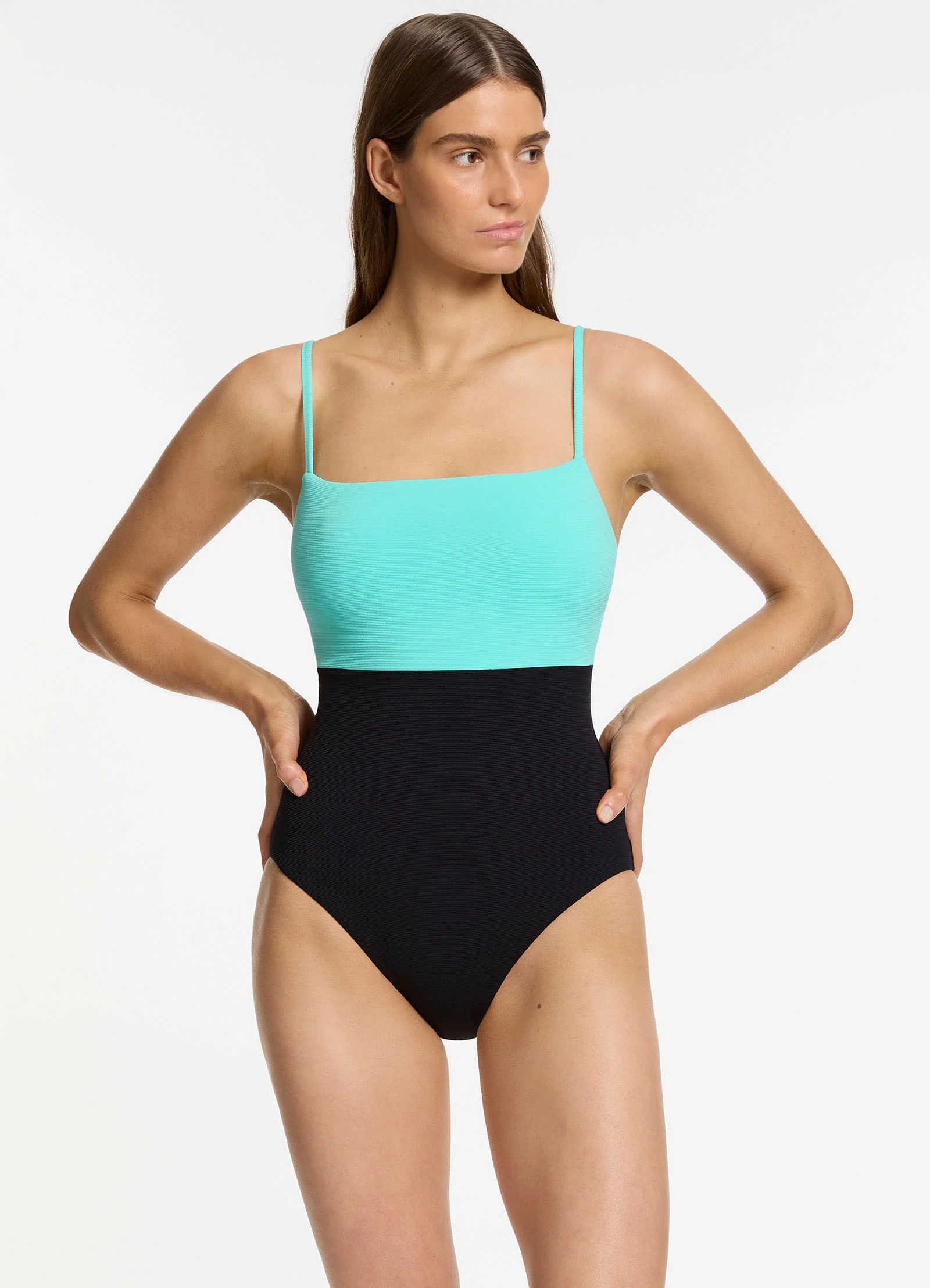 Versa Rib Minimal Tank One Piece - Black / Dolce - Image 4
