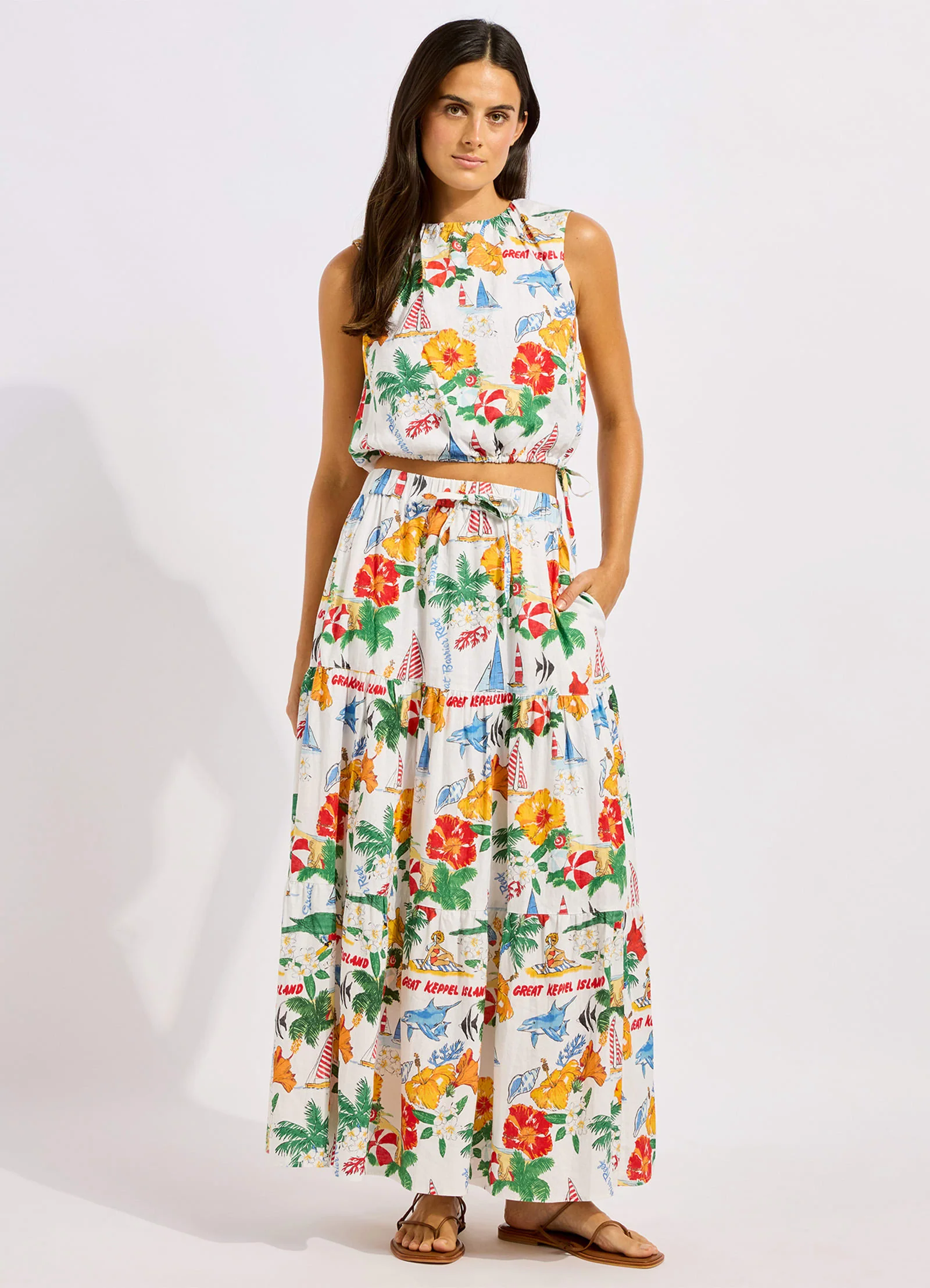 Viva Vacation Drawcord Waist Top - Image 2