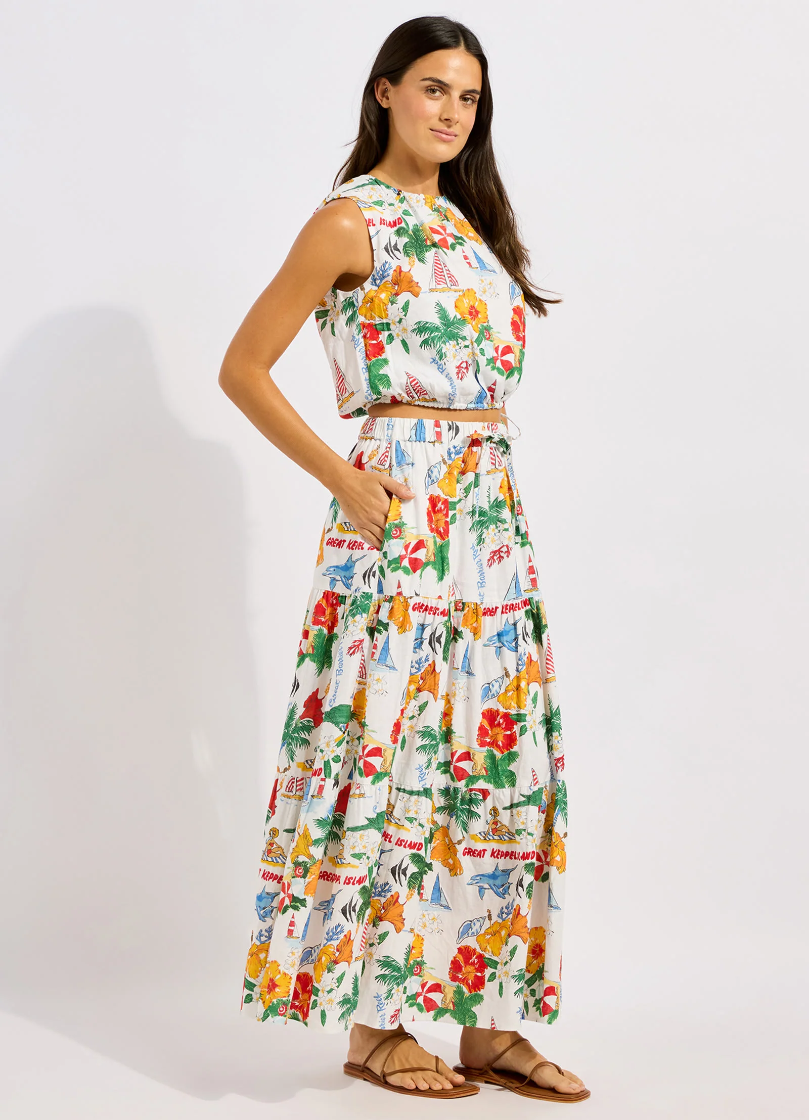 Viva Vacation Drawcord Waist Top - Image 3