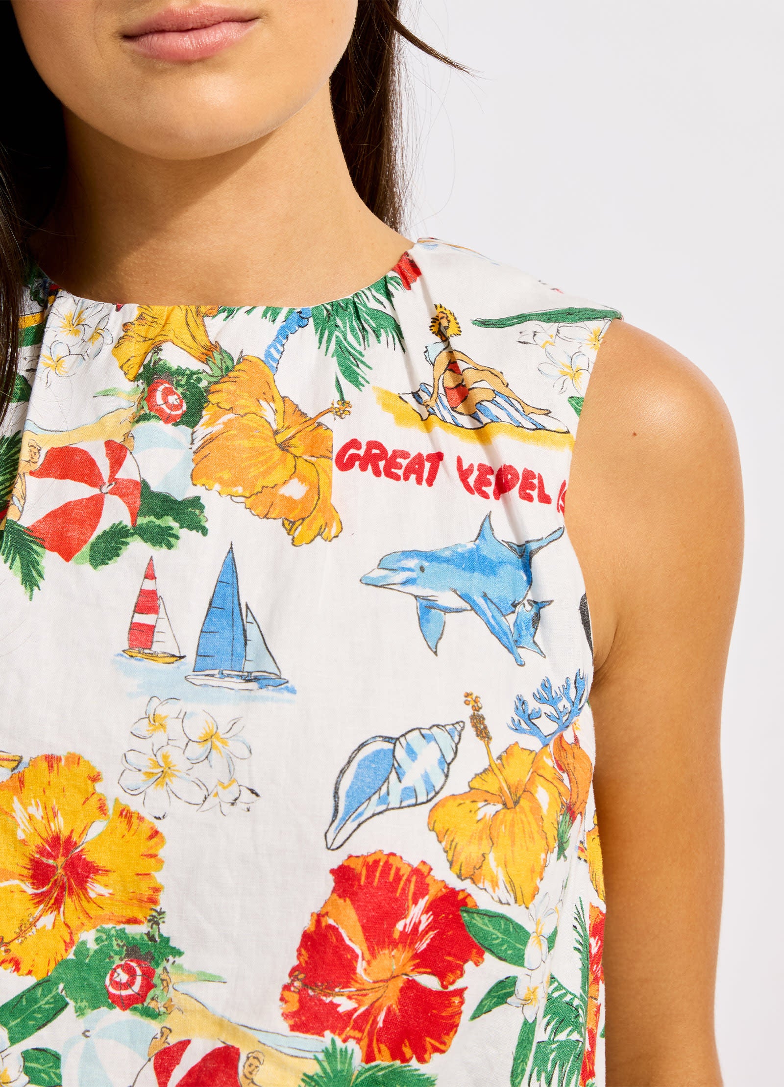 Viva Vacation Drawcord Waist Top - Image 5