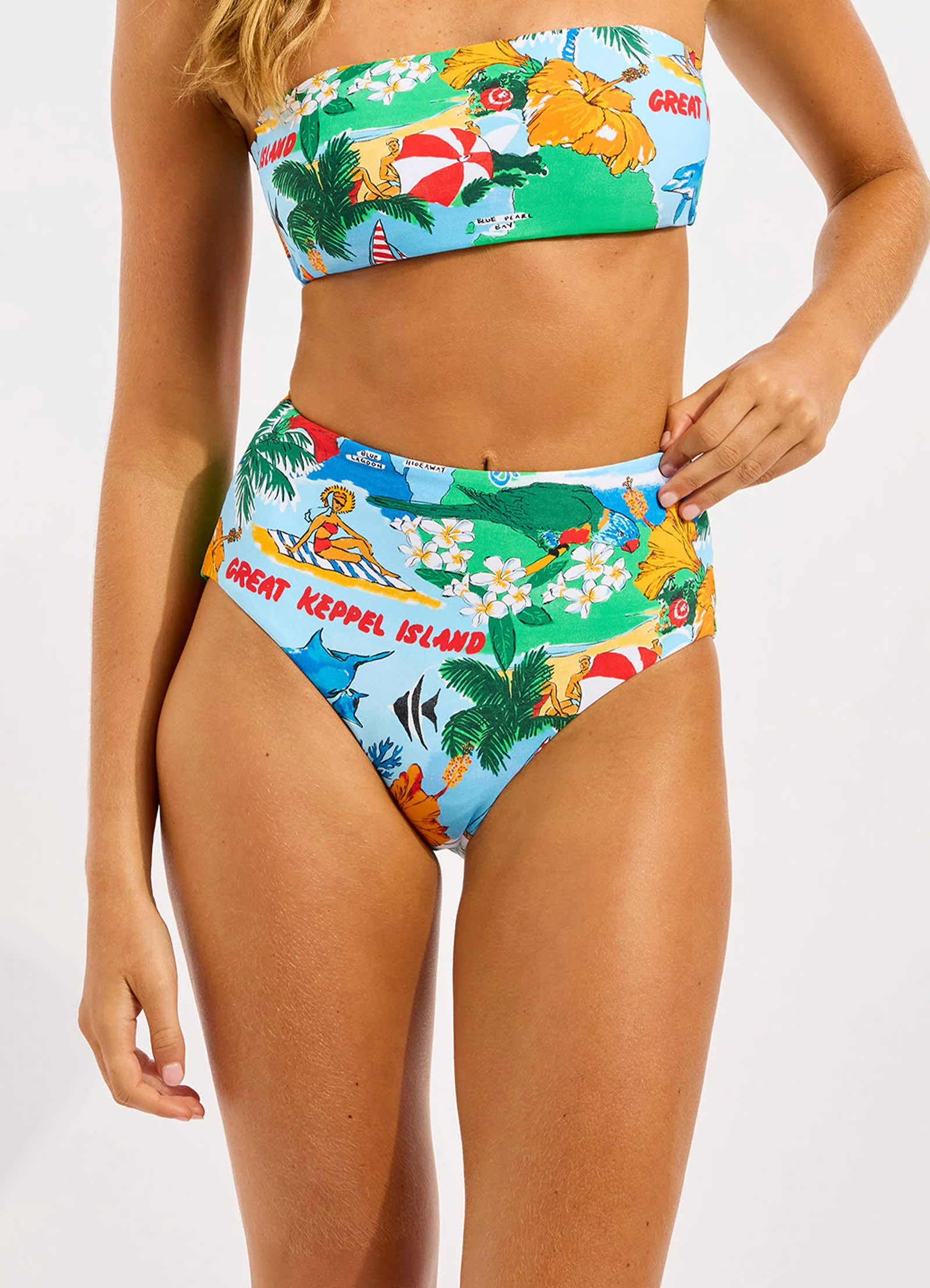 Viva Vacation High Waisted Bikini Bottom - Image 2