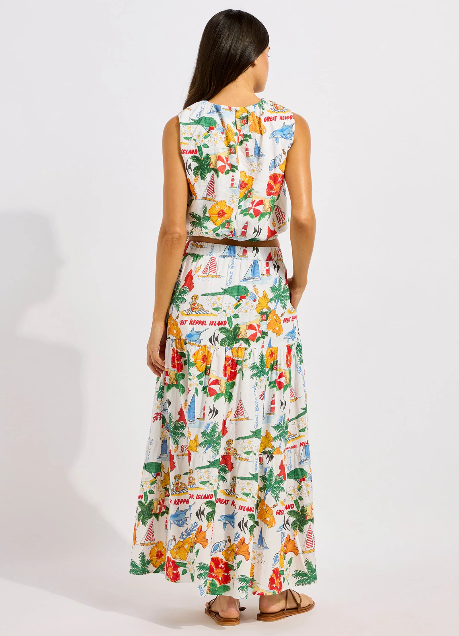 Viva Vacation Tiered Maxi Skirt - Image 3