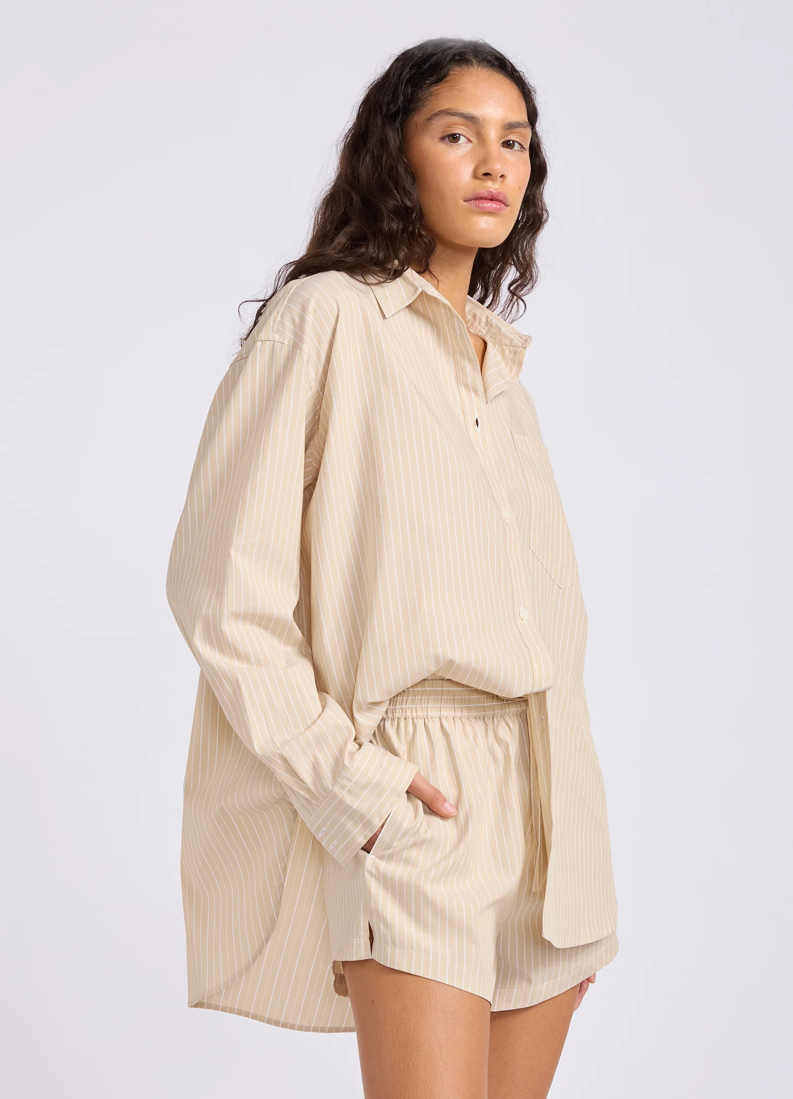 Stripe Drawstring Shorts - Image 3