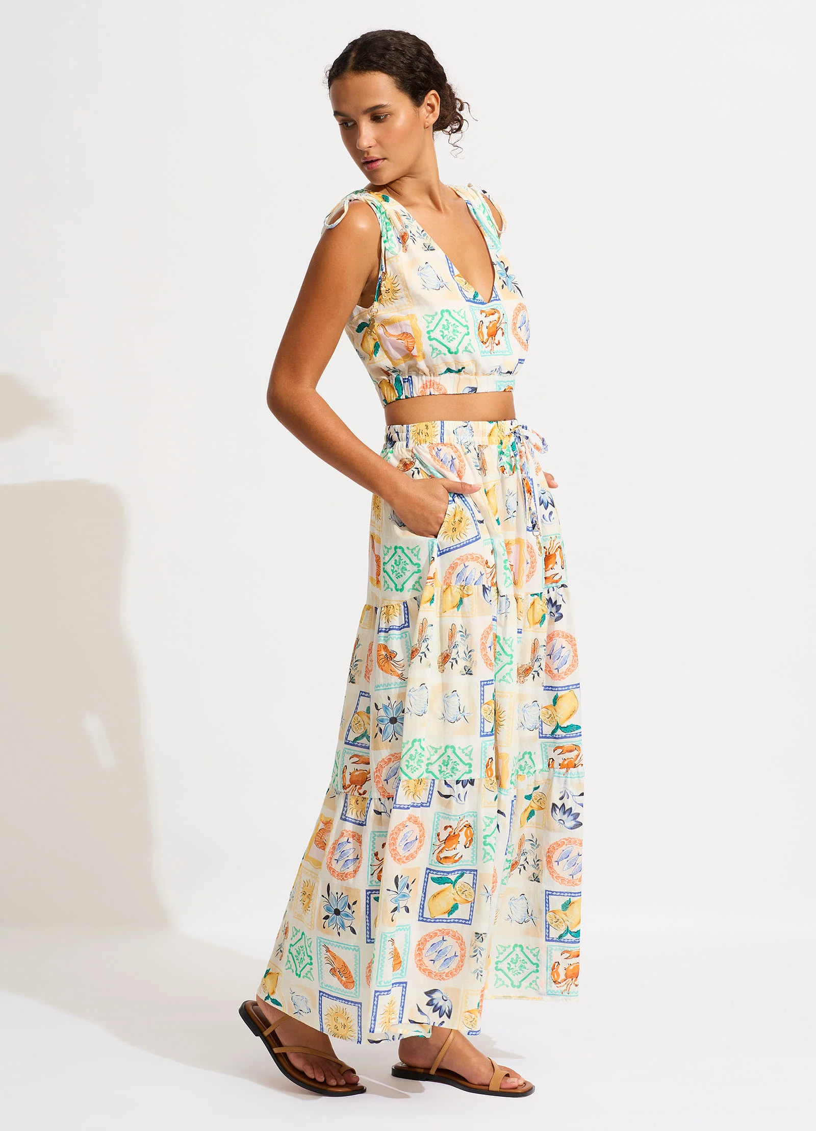 Wish You Were Here Maxi Skirt - Atoll Blue - Image 3
