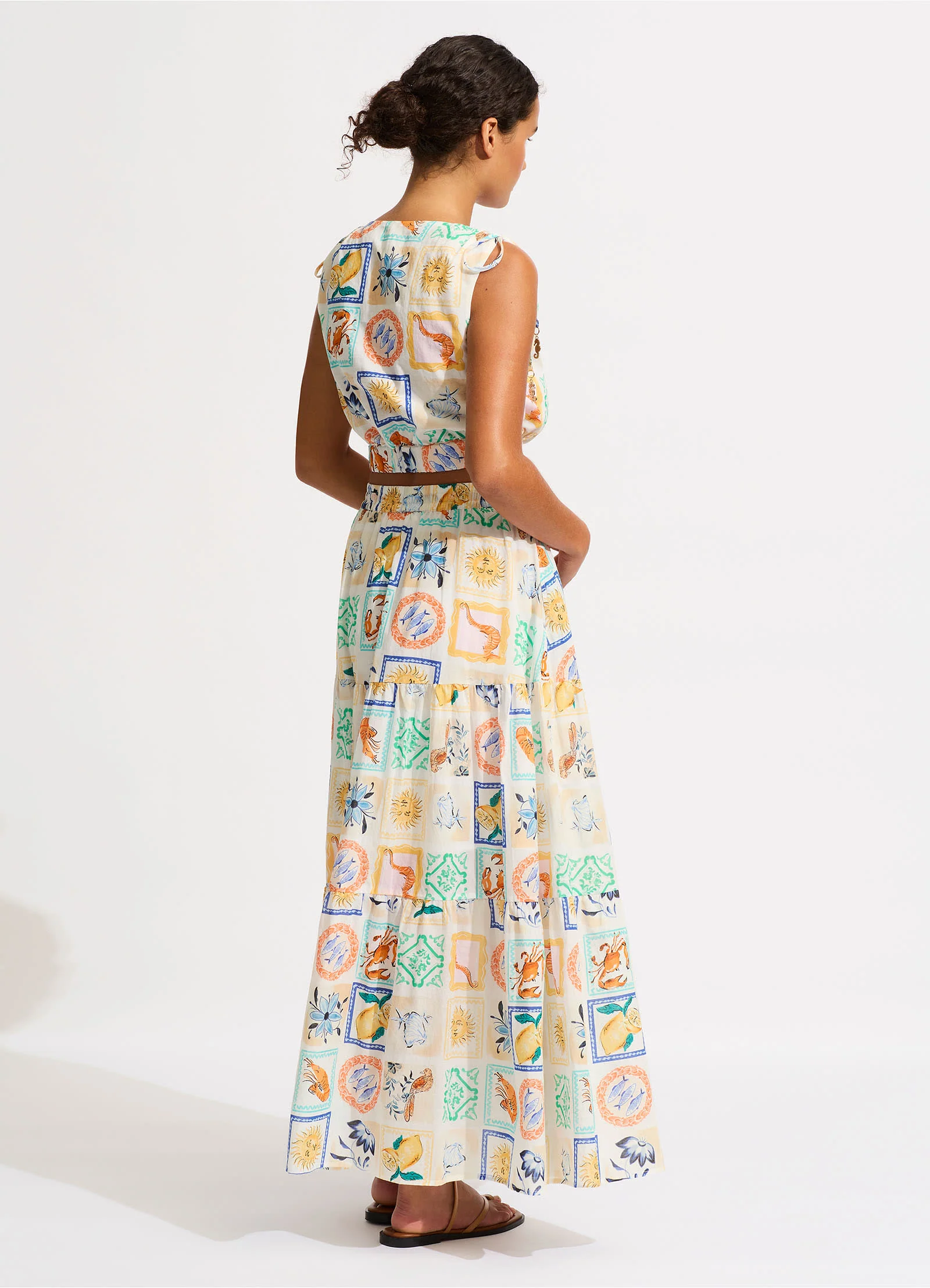 Wish You Were Here Maxi Skirt - Atoll Blue - Image 4