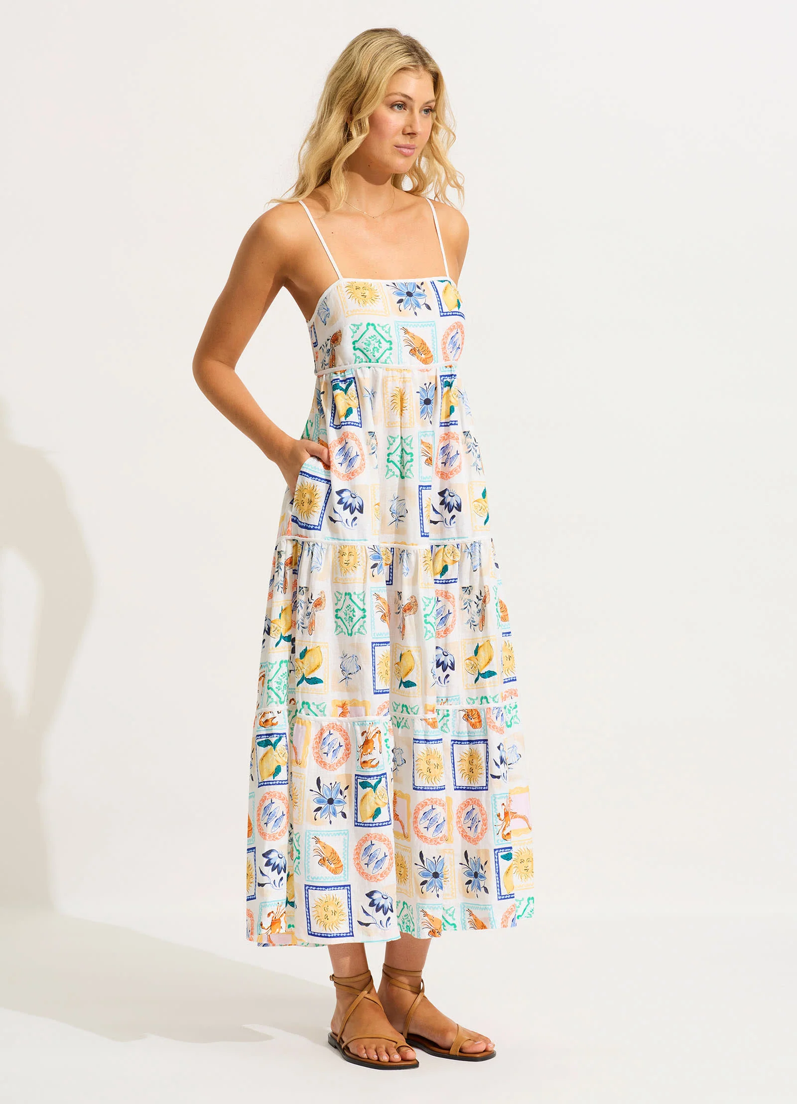 Wish You Were Here Midi Dress - Atoll Blue - Image 2