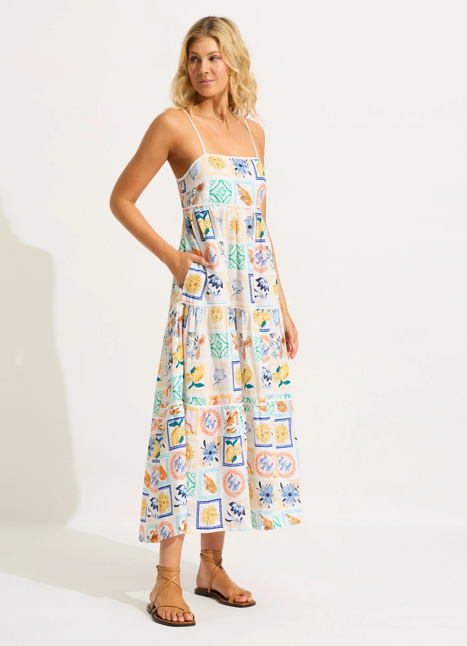 Wish You Were Here Midi Dress - Atoll Blue - Image 3
