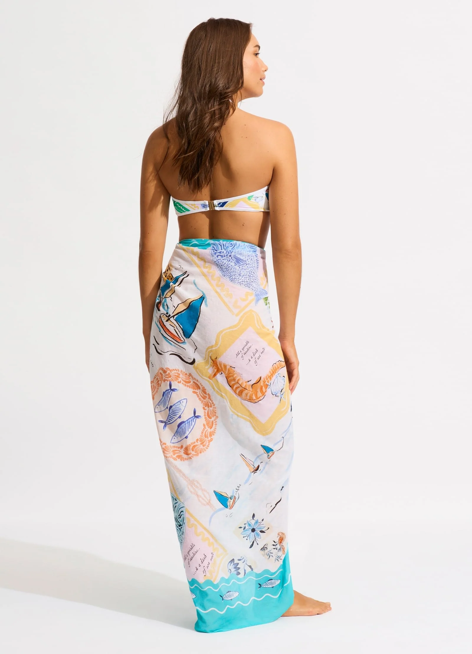Wish You Were Here Sarong - Atoll Blue - Image 3