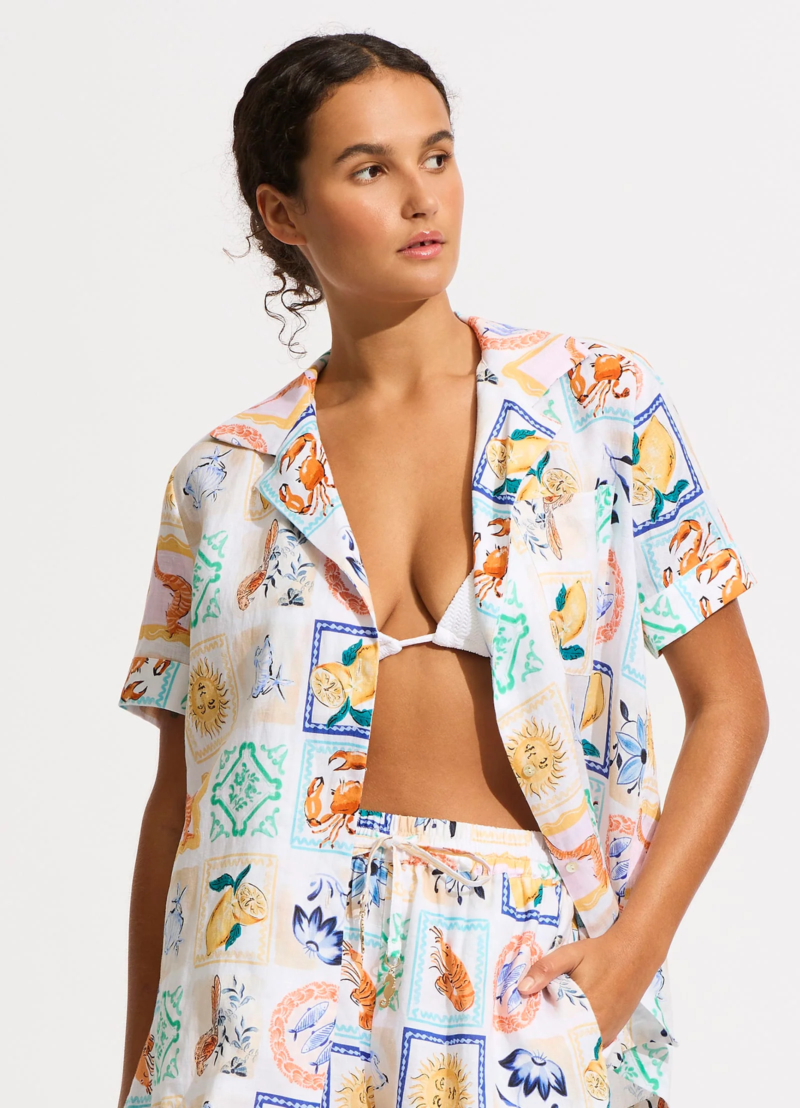 Wish You Were Here Short Sleeve Shirt - Atoll Blue - Image 2