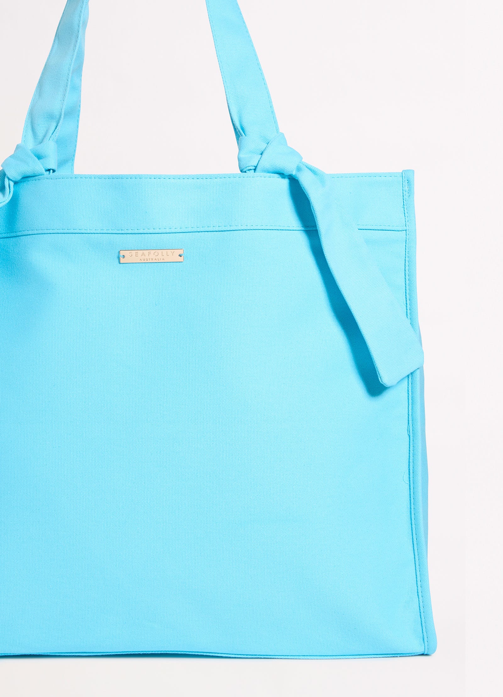Wish You Were Here Tie Strap Tote Bag - Atoll Blue - Image 3