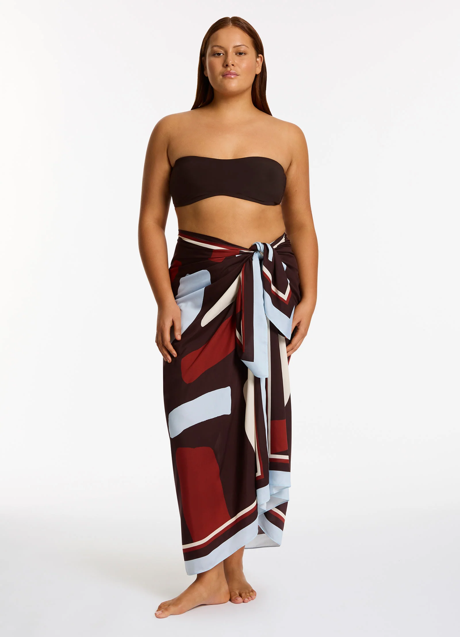 Zarla Long Sarong  - Ruby - Image 3