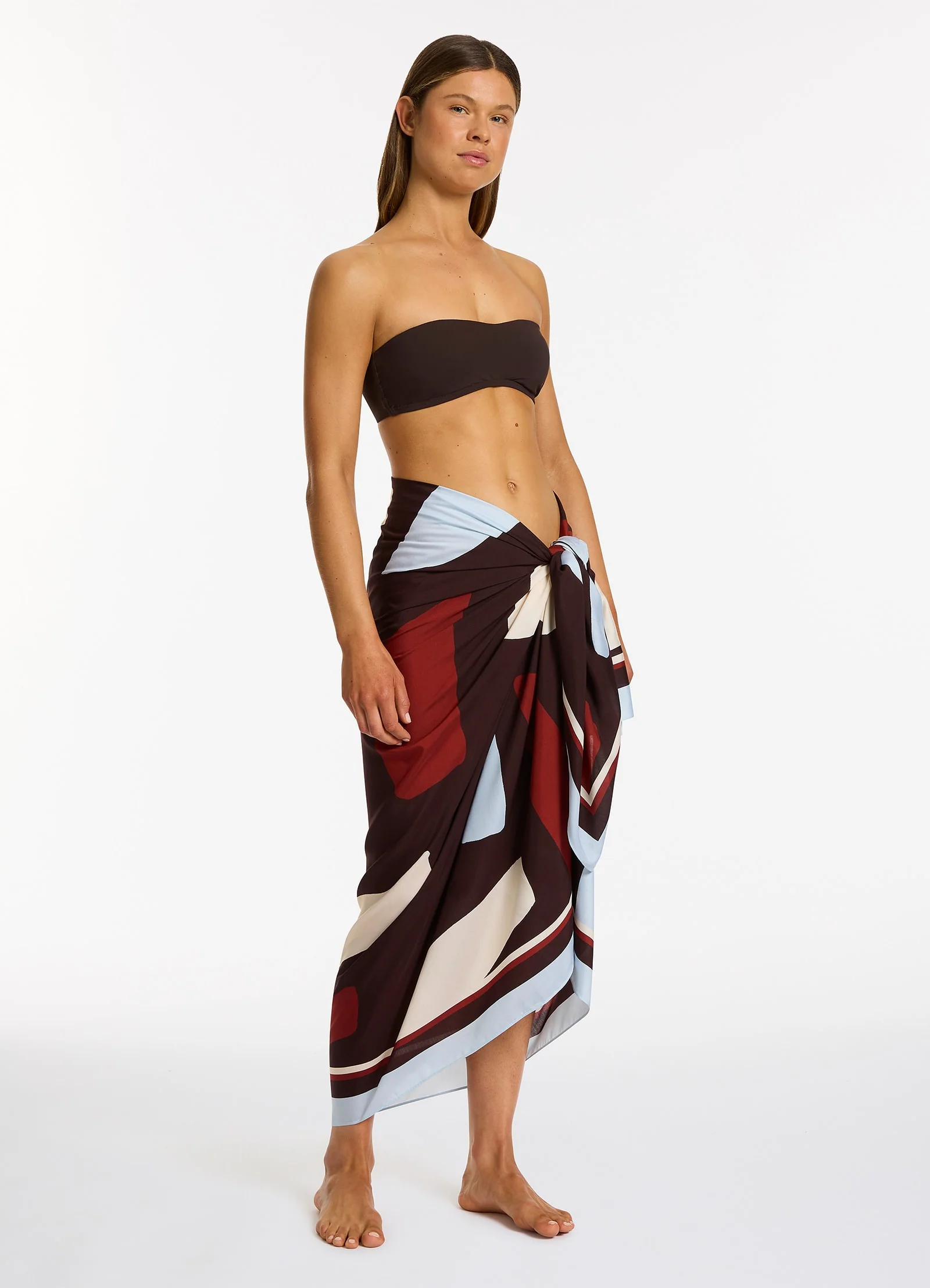 Zarla Long Sarong  - Ruby - Image 4