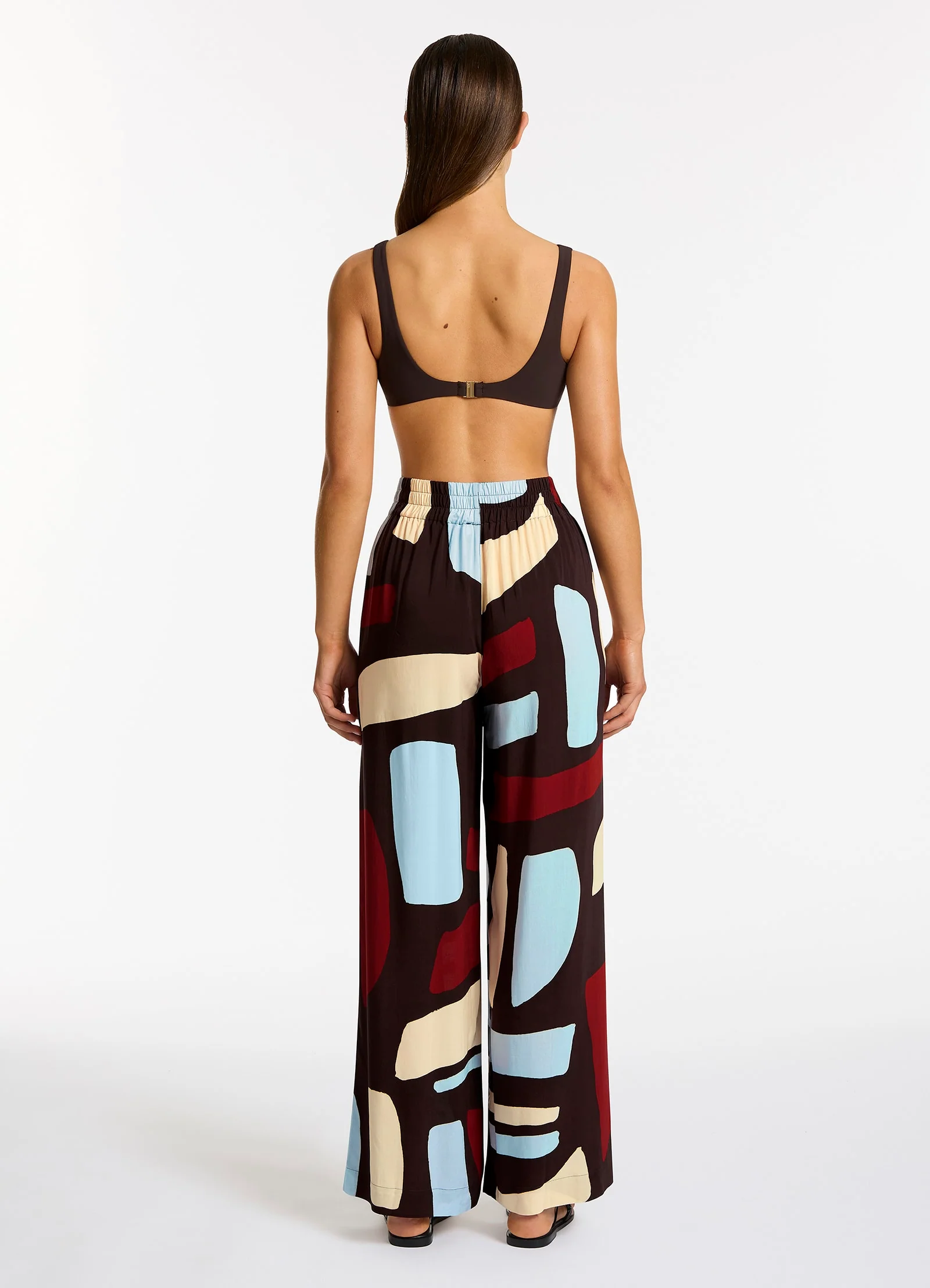 Zarla Wide Leg Pant - Ruby - Image 2